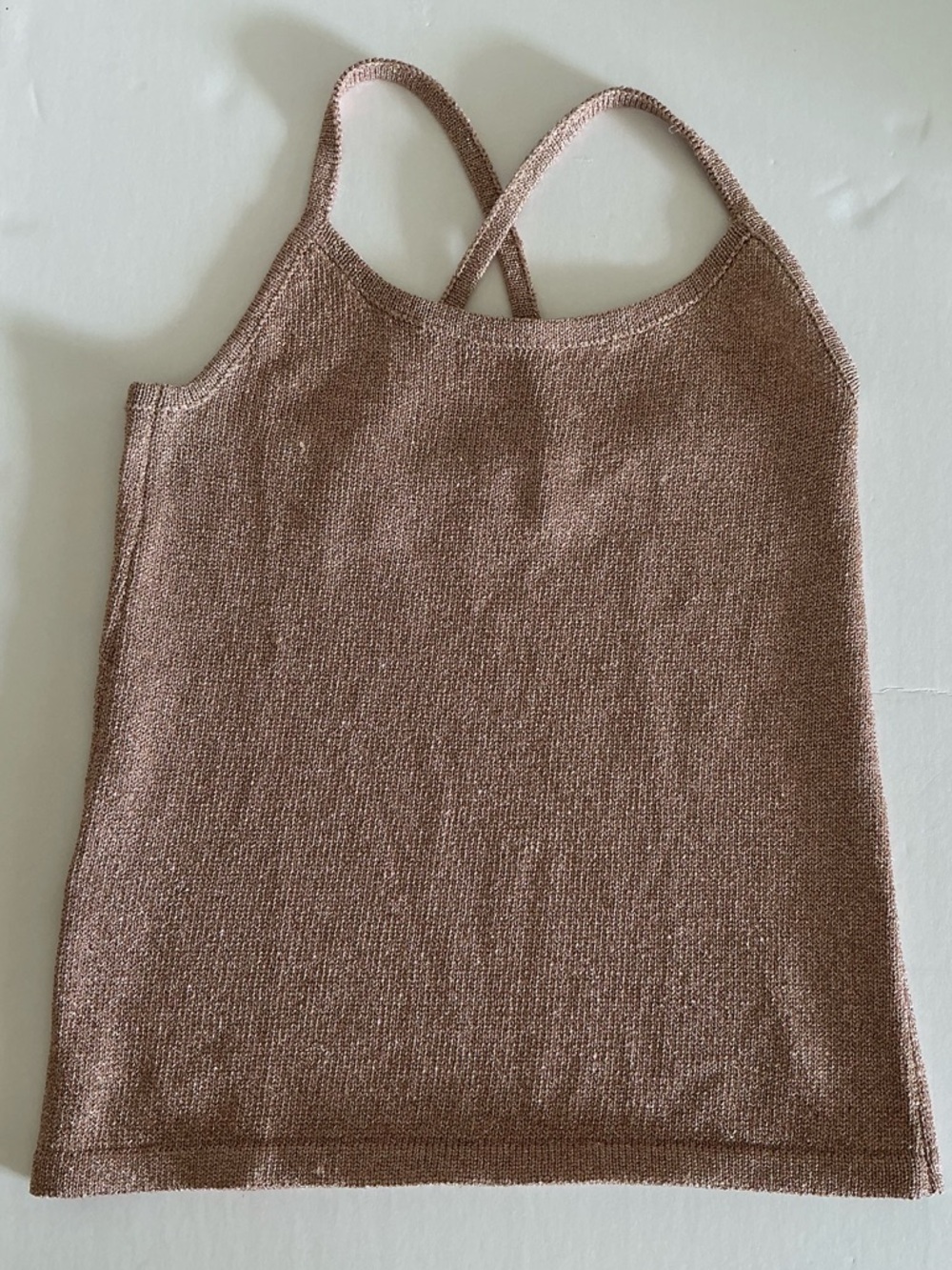 Women's Metallic Knit Tank & Cardigan Set - Blush - Picture 7 of 12